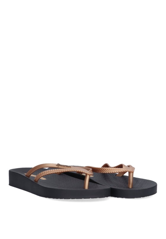 Chanclas sandalias playa de mujer IPANEMA 82840 negro goma cuña media