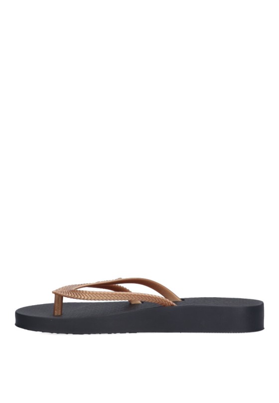 Chanclas sandalias playa de mujer IPANEMA 82840 negro goma cuña media
