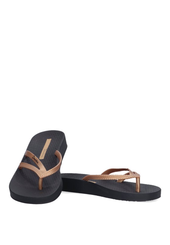 Chanclas sandalias playa de mujer IPANEMA 82840 negro goma cuña media
