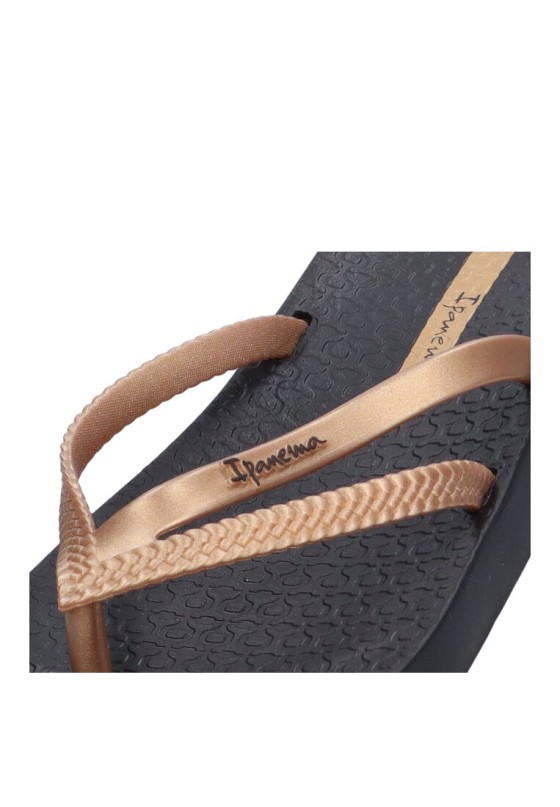 Chanclas sandalias playa de mujer IPANEMA 82840 negro goma cuña media