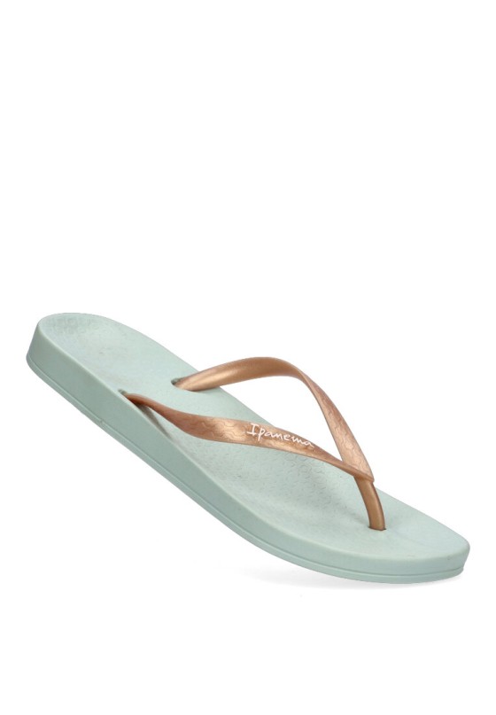 Chanclas sandalias playa de mujer IPANEMA 81030 verde goma suela plana