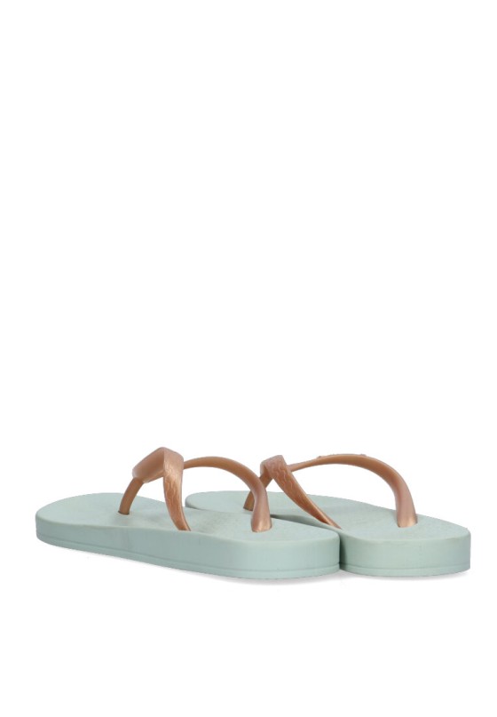 Chanclas sandalias playa de mujer IPANEMA 81030 verde goma suela plana