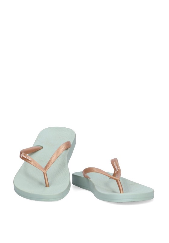 Chanclas sandalias playa de mujer IPANEMA 81030 verde goma suela plana