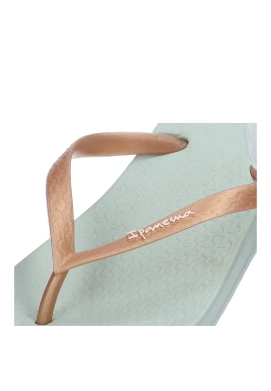 Chanclas sandalias playa de mujer IPANEMA 81030 verde goma suela plana
