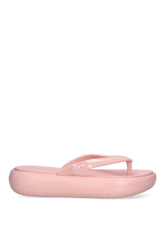 Chanclas sandalias playa de mujer JOMIX sd8287 rosa goma cuña media
