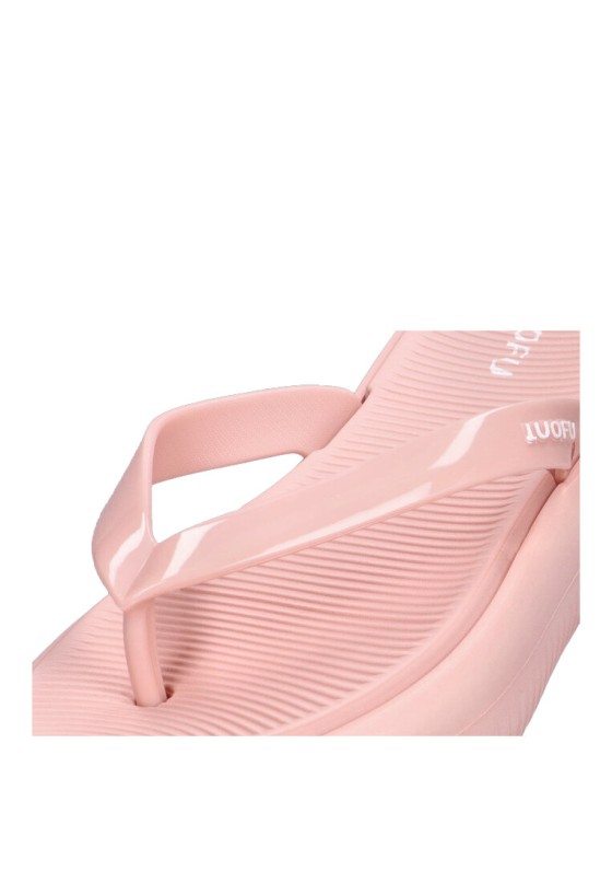 Chanclas sandalias playa de mujer JOMIX sd8287 rosa goma cuña media