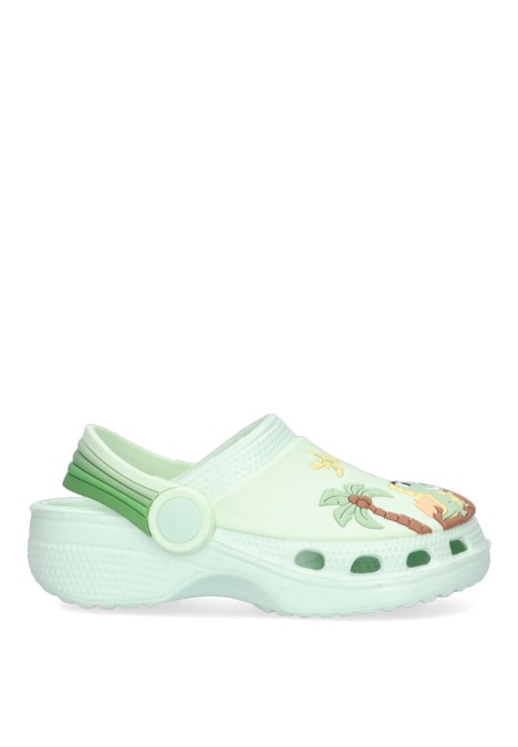Chanclas sandalias playa de niño JOMIX ss9398 verde goma suela plana