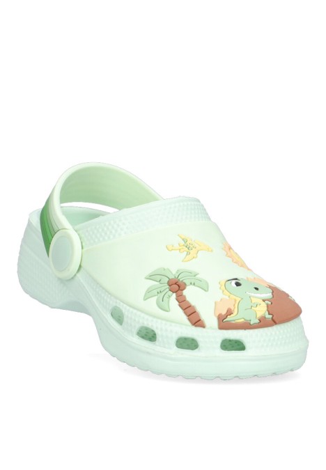Chanclas sandalias playa de niño JOMIX ss9398 verde goma suela plana