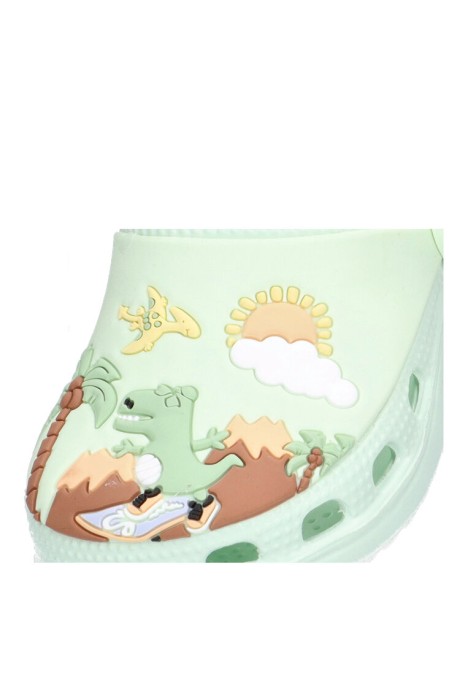 Chanclas sandalias playa de niño JOMIX ss9398 verde goma suela plana