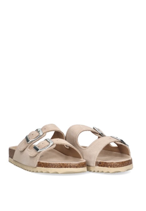 Sandalia de niña BUBBLE BOBBLE c926 beige piel suela plana