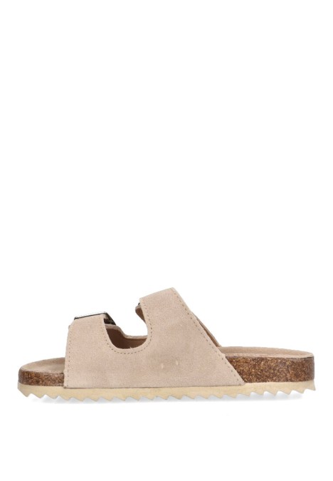Sandalia de niña BUBBLE BOBBLE c926 beige piel suela plana