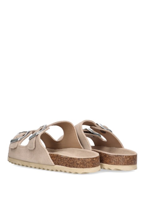 Sandalia de niña BUBBLE BOBBLE c926 beige piel suela plana