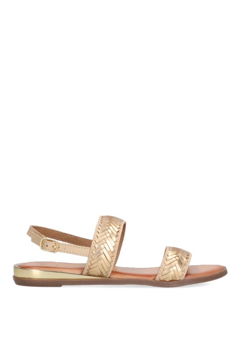 Sandalia de mujer ETIKA 10046 beige sintetico suela plana
