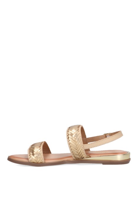 Sandalia de mujer ETIKA 10046 beige sintetico suela plana