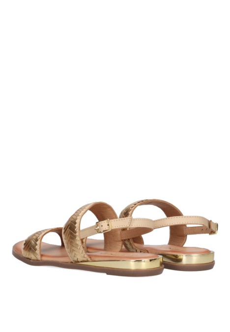 Sandalia de mujer ETIKA 10046 beige sintetico suela plana