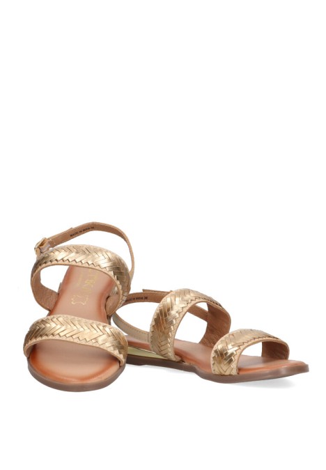 Sandalia de mujer ETIKA 10046 beige sintetico suela plana