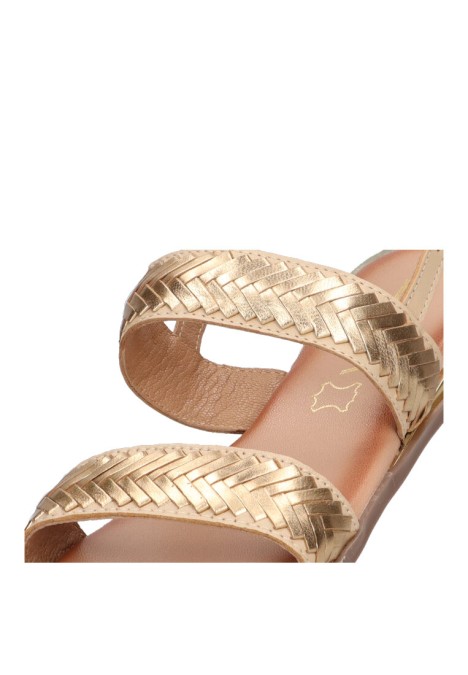 Sandalia de mujer ETIKA 10046 beige sintetico suela plana