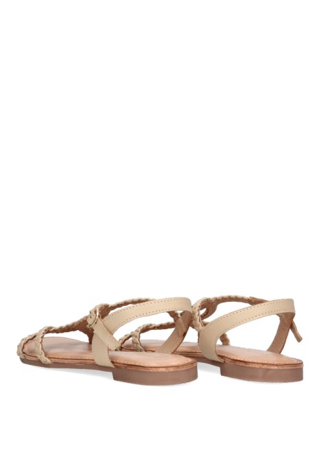 Sandalia de mujer ETIKA 10043 beige sintetico suela plana