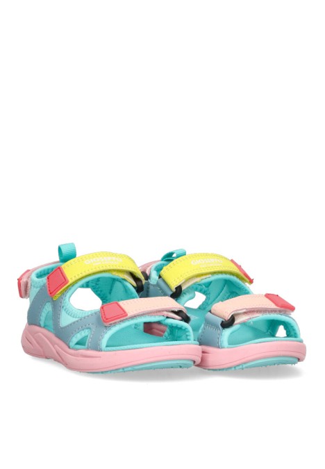 Sandalia de niña GIOSEPPO antillo multicolor textil  suela plana
