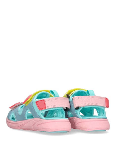 Sandalia de niña GIOSEPPO antillo multicolor textil  suela plana