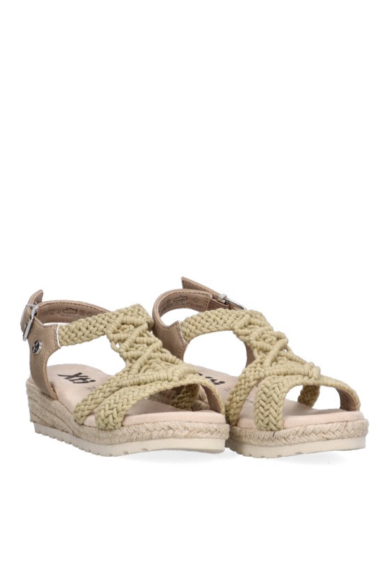 Sandalia de niña XTI KIDS 150907 taupe textil  cuña media