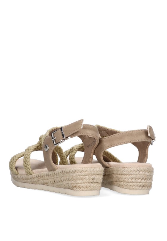 Sandalia de niña XTI KIDS 150907 taupe textil  cuña media