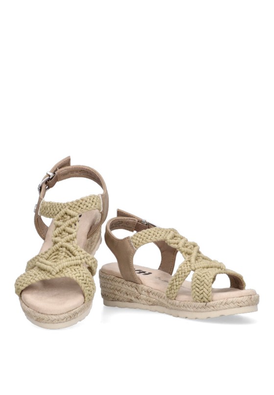 Sandalia de niña XTI KIDS 150907 taupe textil  cuña media