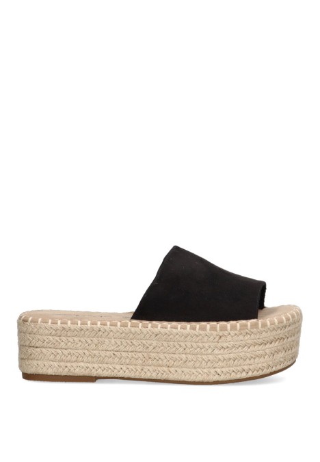 Sandalia de mujer STAY 17-123 negro sintetico suela doble