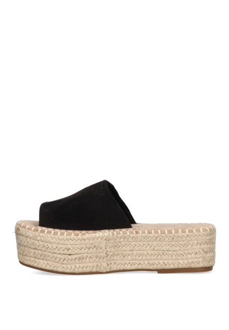 Sandalia de mujer STAY 17-123 negro sintetico suela doble