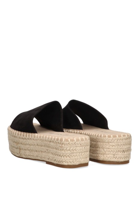 Sandalia de mujer STAY 17-123 negro sintetico suela doble
