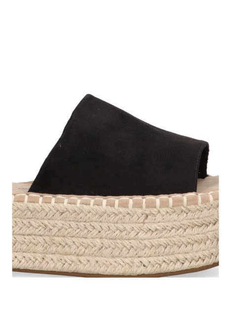 Sandalia de mujer STAY 17-123 negro sintetico suela doble