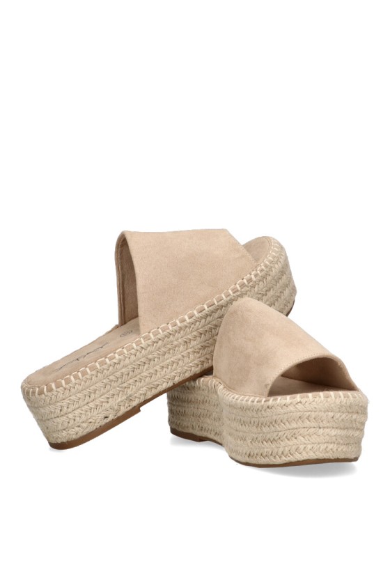 Sandalia de mujer STAY 17-123 beige sintetico suela doble