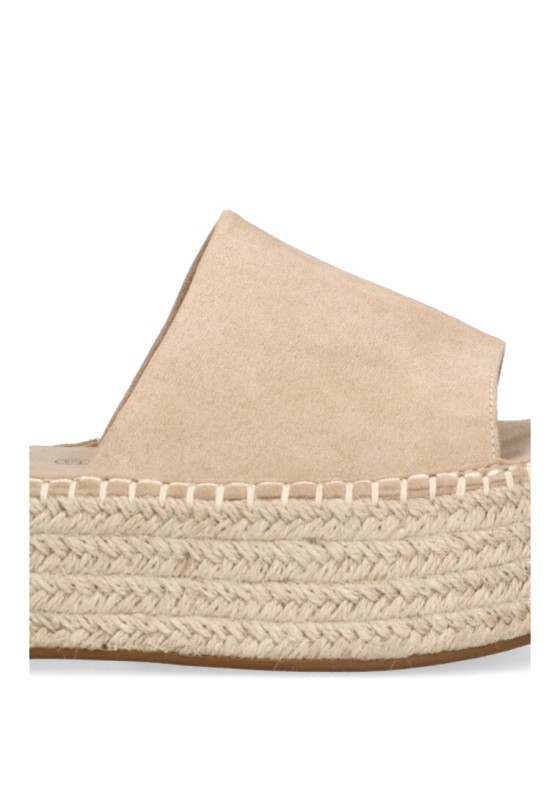 Sandalia de mujer STAY 17-123 beige sintetico suela doble