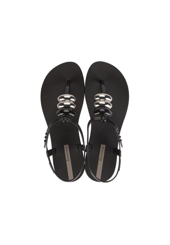Chanclas sandalias playa de mujer IPANEMA 83507 negro goma suela plana