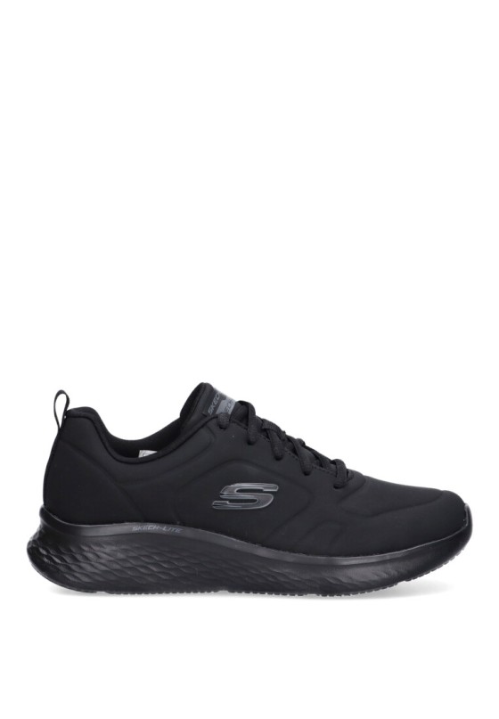 Deportivo de mujer SKECHERS 150047 negro sintetico suela plana