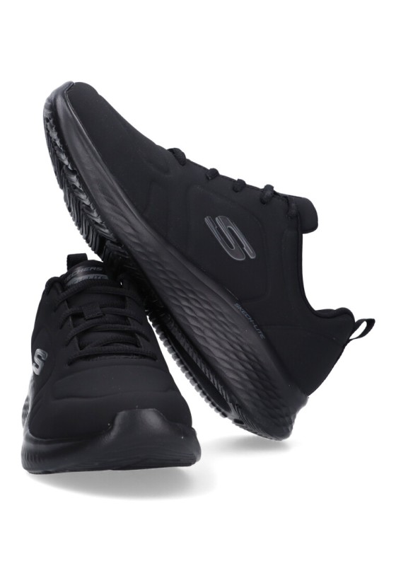 Deportivo de mujer SKECHERS 150047 negro sintetico suela plana