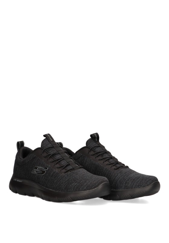 Deportivo de hombre SKECHERS 232697 negro textil  suela plana