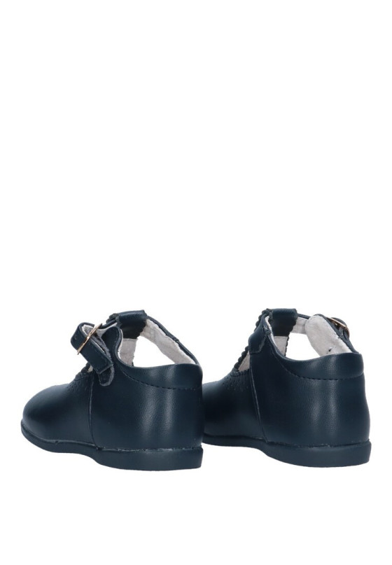 Zapato de niño BUBBLE BOBBLE b859 marino piel suela plana