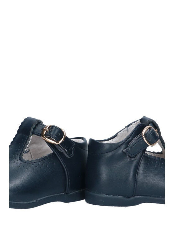 Zapato de niño BUBBLE BOBBLE b859 marino piel suela plana