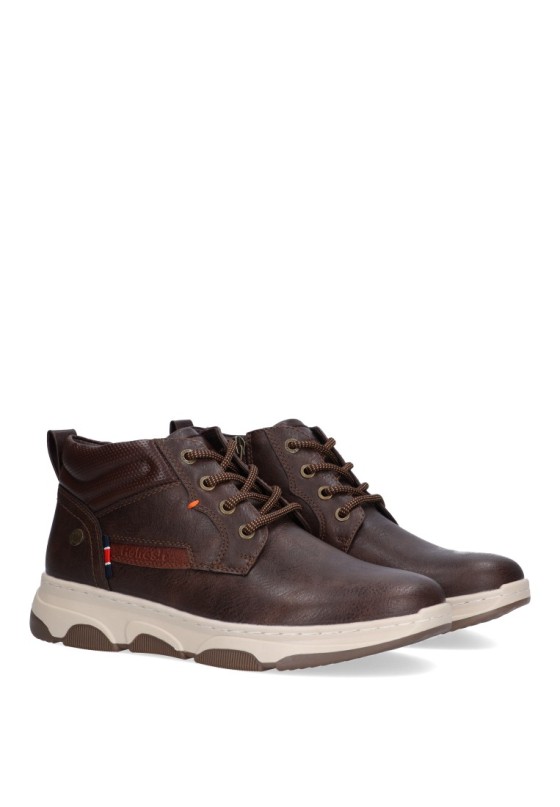 Botin de hombre REFRESH 172142 marron sintetico suela plana