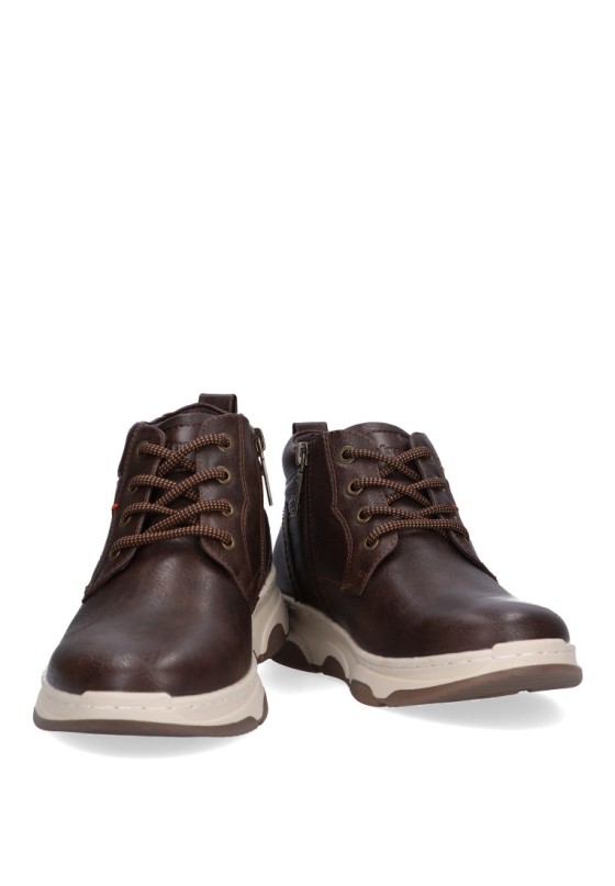 Botin de hombre REFRESH 172142 marron sintetico suela plana