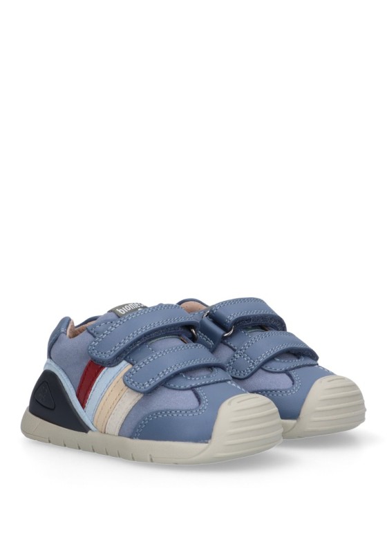 Botin de niña BIOMECANICS 241110 azul piel suela plana