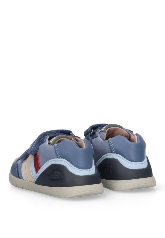 Botin de niña BIOMECANICS 241110 azul piel suela plana