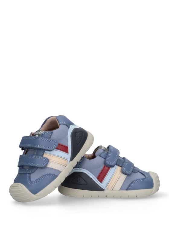 Botin de niña BIOMECANICS 241110 azul piel suela plana