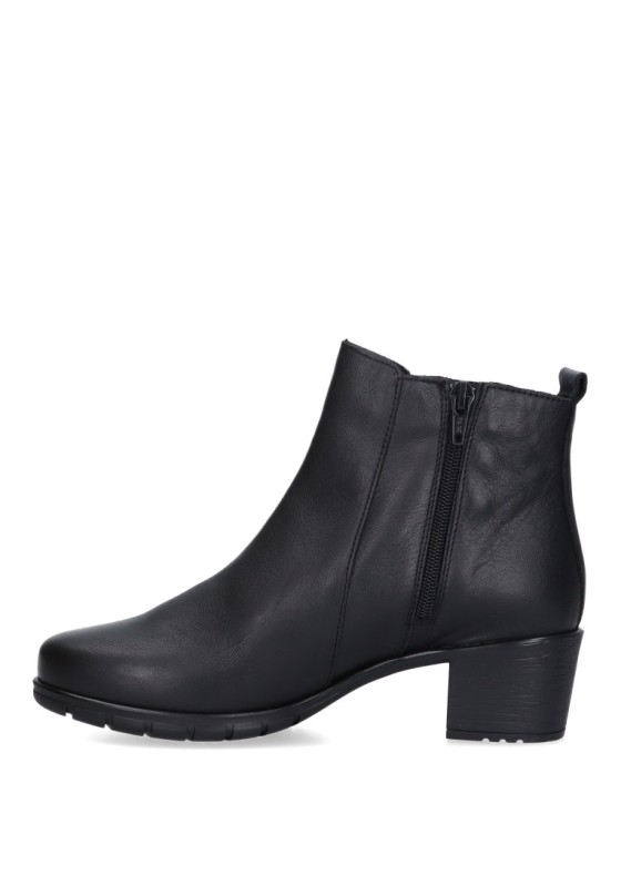 Botin de mujer VALERIAS 9544 negro piel tacón medio