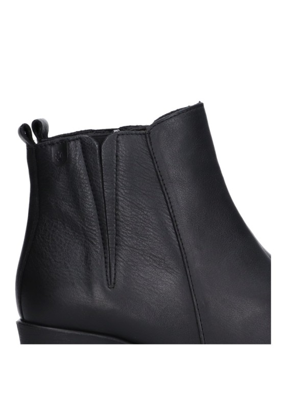Botin de mujer VALERIAS 9544 negro piel tacón medio
