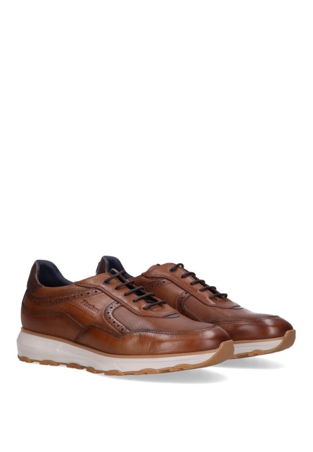 Deportivo de hombre FLUCHOS f2082 camel piel suela plana