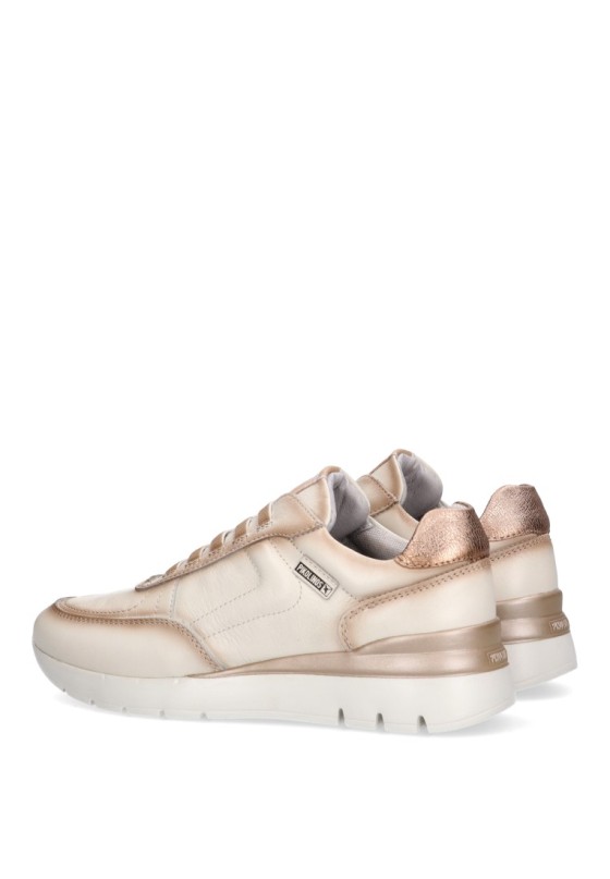 Deportivo de mujer PIKOLINOS w4r-6731 beige piel suela plana