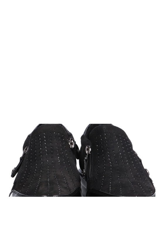 Zapato de mujer AMARPIES amd25337 negro sintetico suela plana