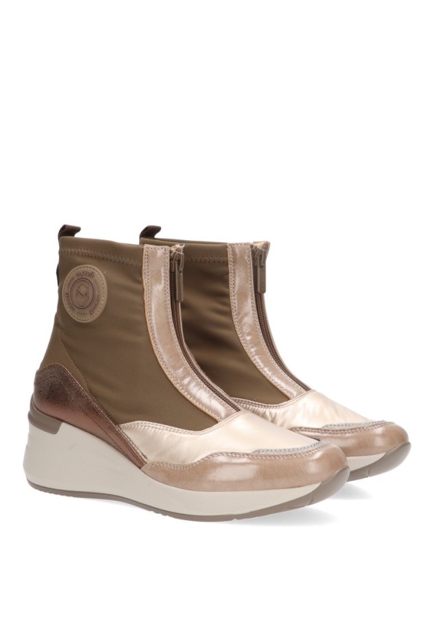 botín mujer casual Mysoft 24M595 taupe